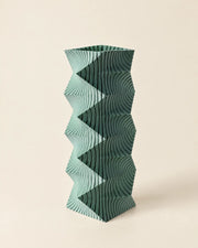 Zigzag Column Vase – three-quarter studio view