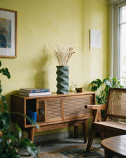 Zigzag Column Vase – styled on a console