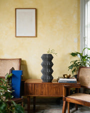 Zigzag Fold Vase – styled on a console