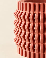 Zigzag Pleat Planter – close-up of the printed texture