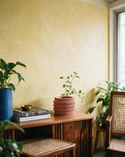 Zigzag Pleat Planter – styled on a console