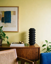 Zigzag Pleat Vase – styled on a console