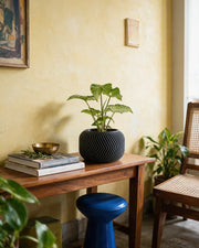 Zigzag Ridge Planter – styled on a console
